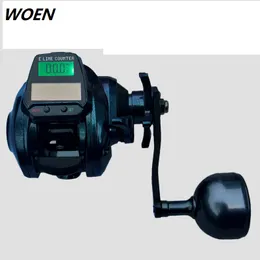 Fabriksdirektförsäljning stor skärm Digital Display Water Drop Wheel WM200 Luya Sea Fishing Baitcast Reel 8 kg magnetisk broms