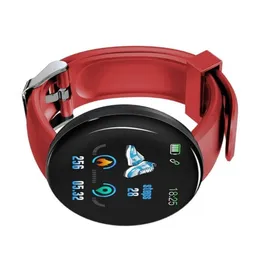 D18 inteligentny zegarek okrągły smartwatch kobiety oglądają wodoodporne sportowe urządzenie do śledzenia WhatsApp na Androida na iOS zegarki