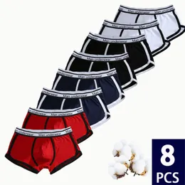 Underpants 4 8pcs Mens Underwear Cotton Boxer Shorts Calzoncillos Hombre High Quality Panties Ropa Interior sexy lingerie 230606