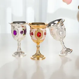 European Wine Glasses Alloy Liquor Goblet Beer Cup Shot Glass Luxury Home Decorations Party Gift