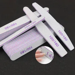 Nagelfiler Professional Half Moon File 100180 Sandpappers lime A Ongle Sanding Polering Files Nail Equipment Manicure Buffer Tool 230606