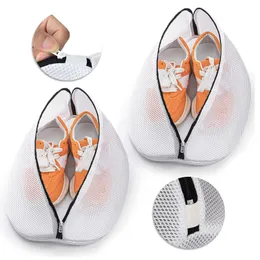 メッシュランドリーバッグ洗濯機シューズバッグジップ付き旅行靴収納バッグ保護服の収納ボックスオーガナイザーバッグ