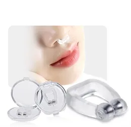 Silicone magnético anti-ronco para parar o ronco clipe nasal bandeja para dormir ajuda para dormir proteção para apneia dispositivo noturno JL4056