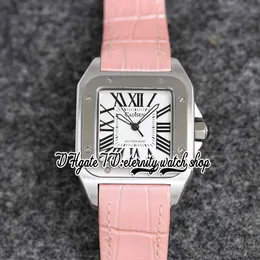 TWF V12 TW20126 Japan Miyota NH05 Automatyczne damskie zegarek 36 mm 316l stali nierdzewna White Dial Rzymskie markery różowe skórzane paski 2023 Wysokiej jakości zegarki damskie