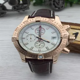 New fashion watches for man quartz stopwatch Man watch chronograph watch 18k rose gold wristwatch 034274W