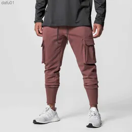 Pants Men Joggers Brespants 2022 Streetwear Spodni moda drukowane mięśnie sportowe wiele kieszeni L230520