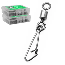 Haczyki rybackie 50100pcs Złącze 30# 14# lufę Swivels Snap Rolling Obrota do Fish Hook Link Przynęt Akcesoria 230606