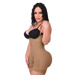 Taille Tummy Shaper Faja Colombianas Shapewear voor vrouwen Tummy Control Body Shaper Butt Lifter Thigh Slimming Grote maten met rits Kruisondergoed 230605