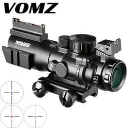 VOMZ 4x32 Acog Riflescope 20mm Dovetail Reflex Optics Mira Mira Tática Rifle de Caça Airsoft Sniper Lupa