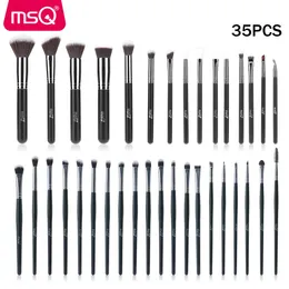 Brushes Msq Makeup Brushes Set Foundation Eyeliner Eyeshadow Sculpting Brush Blending 35pcs 32pcs 27pcs Make Up Brush Synthetic Hair