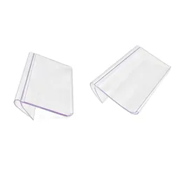 Retail Supplies Clear Label PVC Display Card Holder Clamp Clip Supermarket Retail Fruit Basket Price Promotion 100st