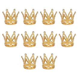 Other Event Party Supplies 10 Pcs Tiny Baby Small Tiara Crown Gold Mini Crown Cake Topper For Flower Arrangements Shower Birthday Wedding Decor 230605