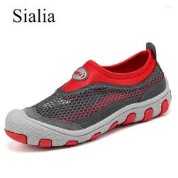 Athletic Shoes Sialia Slip-on Boys Sneakers For Children Casual Kids Girls Breathable Mesh Anti-slippery Sepatu Anak