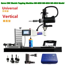 CNC Tapping Drilling Threading Machine M6-M36 M6-M24 M3-M16 Universal/Vertical Type Electric Servo Tapper 600-1200W Touch Screen