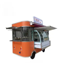 Customized electric ice cream cart mobile fast food dining cart street kitchen kiosk