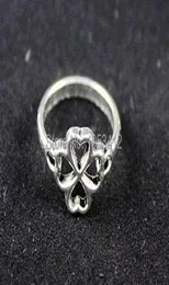 Fashion Vintage Silver 50PCS Alloy Hollow Cross Four leaf clover Ring Finger Nail Heart Rings Finger Lord Of The Rings DIY Jewelry3055277