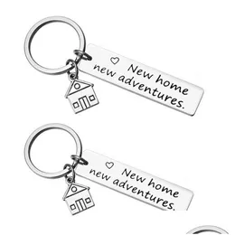 Key Rings Stainless Steel Ring Letter Home Id Keychain Holders Bag Hangs Women Men Fashion Jewelry Will And Andy Drop Delivery Dheg5