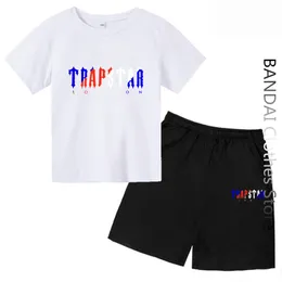Комплекты одежды Summer Trapstar футболка Kid Boys Boys Shorts Sets Streetwear Suit Men Женская одежда для девочек спортивная одежда 230606