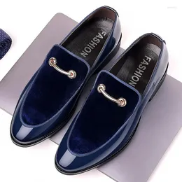 Dress Shoes Men's Men Business Loafers PU Leather Fashion Pointed Toe Oxfords Breathable Formal Wedding Mens