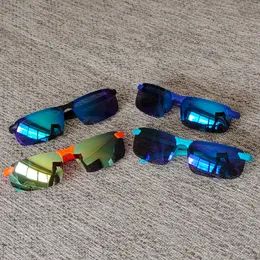 التصميم غير المجهول نصف إطار الرياضة نظارات شمسية مع عدسات الزئبق