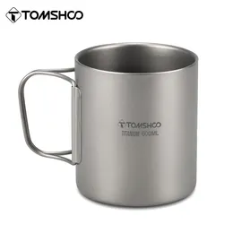 Camp Kitchen Tomshoo 220 350 450 600mlダブルレイヤーウォーターカップコーヒーティーマグ