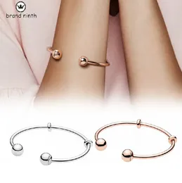 Authentic fit pandora bracelet charms bead Pendant Diy Luxury Jewelry Gift Rose Gold Plated Metal S925