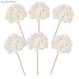 6 PCS Aromatherapy Flowers Reed Diffuser Sticks Relisill 홈 향수 에센셜 오일 등나무 L230523