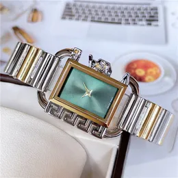 أزياء العلامة التجارية الكاملة معصم Watch Women Ladies Style Luxury with Logo Steel Metal Band Quartz Clock VE 66