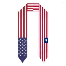 Cachecóis Faixa de Formatura Libéria EUA Bandeira dos Estados Unidos Estola Xales Pós-Graduação Envoltórios Raspa para Estudantes Internacionais Orgulho Presentes