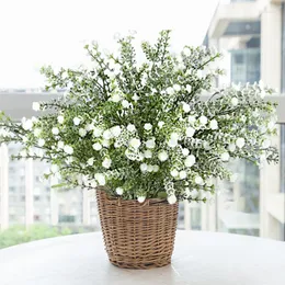 Kwiaty dekoracyjne 70 cm Białe dzieci oddech sztuczny kwiat plastikowy gipsophila Fałszywe rośliny DIY Kwiatowe bukiety