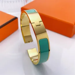 Retro designer bracelet bangle letters aesthetic plated gold alloy colorful wide famous wrist accessories classics love bracelets couples shiny ZB003 F23