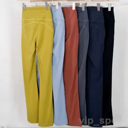 Yoga Allentato Ragazza Esercizio Atletico Bell Bottoms Pantaloni Sport Elevata elasticità Pantaloni sportivi a gamba larga Donna Fitness Outdoor Mini svasato