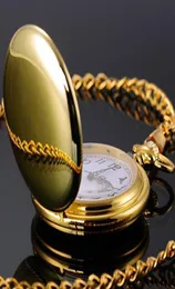 Silver Gold Black Polish Pocket Watch Watches with chain Necklaces pendants Fashion Jewelry for Men Women will and sandy2184195