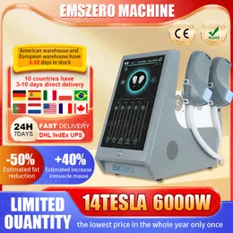 2023 New 6000W 14 Tesla DLS-EMSLIM Muscle Stimulation Fat Removal Body Slimming Hip Shaping Machine EMS EMSzero Fitness Device
