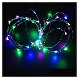 Party Decoration Battery Battery LED Fairy String Lights Outdoor Indoor Christmas Tree Wedding Room Wall Home Decor Drop Delivery Gar Dhwgk