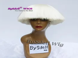 celebrity Lady Gaga Drag Queen Hairstyle Wig Synthetic Heat resistant beige white color hair Wig Female Male cosplay party wigs8239188