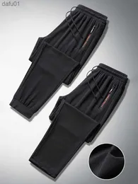 Calças de moletom pretas de malha respirável de verão masculinas joggers roupas esportivas calças largas masculinas calças casuais plus size 7XL 8XL 9XL L230520