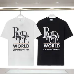 Rhude Racing Car Overlap Print World Championship t Shirt Summer Men Women High Quality Streetwear T-shirt Size S-3xl 0hil