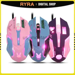 Mice RYRA Wired Gaming Mouse 3200 DPI Rechargeable Adjustable 6 Color LOL League Of Legends Gamer Mouse Game Mice For PC Laptop J230606