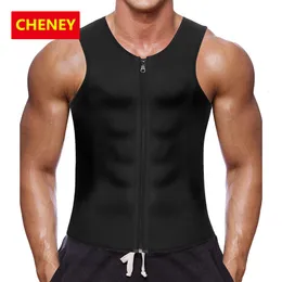 Men's Body Shapers Men Waist Trainer Corset Vest for Weight loss Shirt Neoprene Body Shaper Zipper Shapewear Slimming Belt Belly Men Shapers 230606