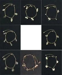 8 Designs Metal Alloy Beads Anklets Bracelet Chain Gold Color Tone Fashion Beach Barefoot Sandal Foot Jewelry7466258