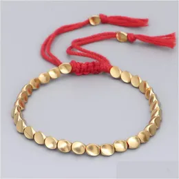 Braccialetti con ciondoli Irregar Gold Pl Bracciale con nappa regolabile Tessuto Bracciale da donna Gioielli di moda Regalo Will And Sandy Drop Delivery Dh5Lh