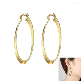 Hoop Earrings Delysia King Women Gold-plated Exaggeration Big Ear Buckle Trendy Simplicity