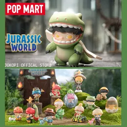 Caixa cega Caixa Brinquedos Original POPMART DIMOO Jurassic World Series Modelo Mistério Bonito Anime Figura de Ação Surpresa Meninas Presente 230605