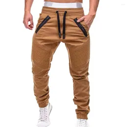 Men's Pants Men's Cargo Casual Joggers Solid Thin Sweatpants Male Multi-pocket Trousers Men Sportswear Harem Pencil M-4XL