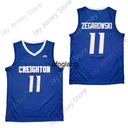 COE1 2020 New NCAA College Creighton BlueJays Jerseys 11 Marcus Zegarowskiバスケットボールジャージーサイズの男性青年大人