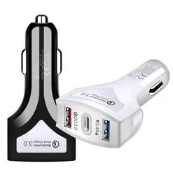QC3034APD 3 USB 35W Fast Car Charger Mobile Phone Adapter For Samsung Xiaomi Redmi Mobile Cell Phones ready to ship9082369