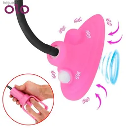 Olo 10 hastighetsnippelvibrator vakuum fitta pump tunga slickande vagina suger klitoris stimulator sex leksaker för kvinnor l230518