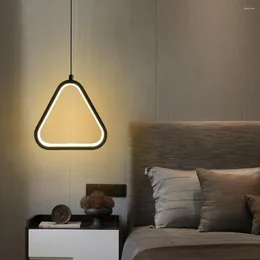 مصابيح قلادة غرفة نوم بجانب السرير الثريا الحديثة الفاخرة LED معلقة مصباح توفير طاقة معلق عالية السطوع لغرفة المعيشة