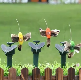 Bahçe Dekorasyonları Güneş Gücü Dans Dans Kelebekleri Çırpıcı Titreşim Sinek Sinek kuşu uçan kuşlar avlusu komik oyuncaklar Q174
